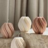 natural soy candle decorative swirl φυτικό κερί διακοσμητικό σόγια