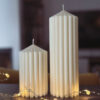 decorative natural soy candle pillar φυτικά κεριά διακοσμητικά