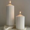 decorative natural soy candle pillar φυτικά κεριά διακοσμητικά