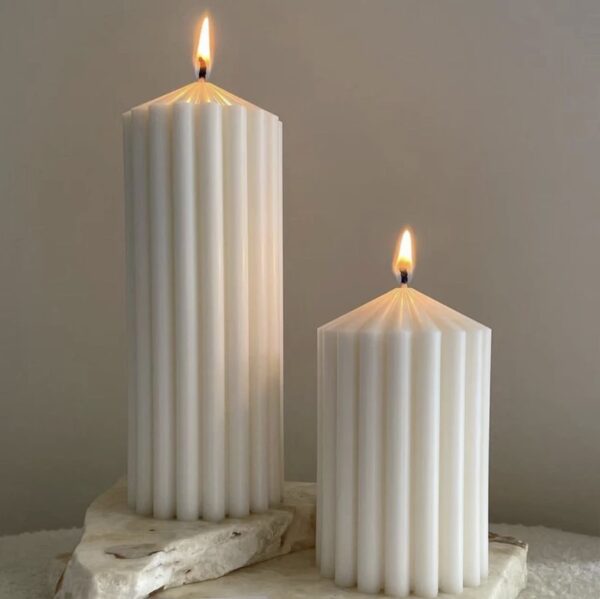 decorative natural soy candle pillar φυτικά κεριά διακοσμητικά