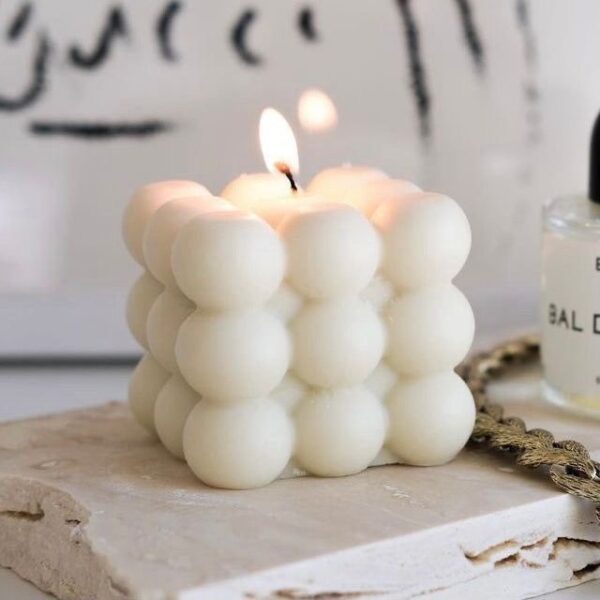 natural soy candle decorative Bubbles φυτικό κερί διακοσμητικό σόγια