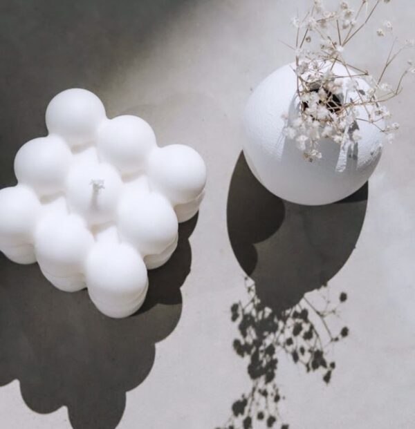 natural soy candle decorative Bubbles φυτικό κερί διακοσμητικό σόγια