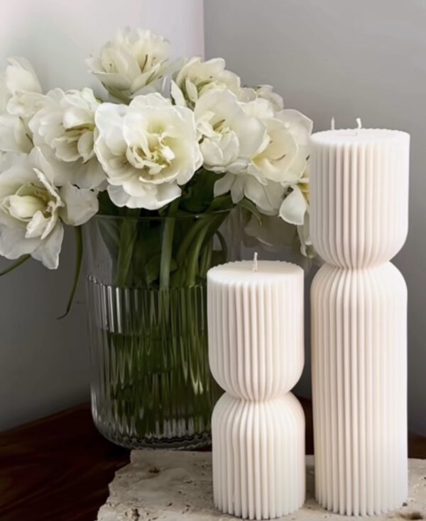 natural soy candle decorative Clepsydra φυτικό κερί σόγια κλεψύδρα