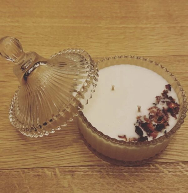 natural decorative soy candle Fontaniere φυτικό κερί σόγια φοντανιέρα
