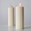 natural soy candle decorative pillar φυτικό κερί διακοσμητικό σόγια
