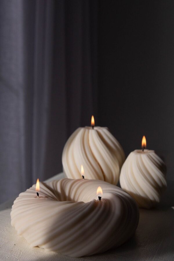 natural soy candle donut φυτικό κερί διακοσμητικά