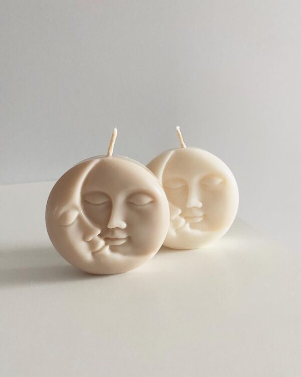 natural soy decorative candle moon sun decorative φυτικό κερί διακοσμητικά φεγγάρι ήλιος