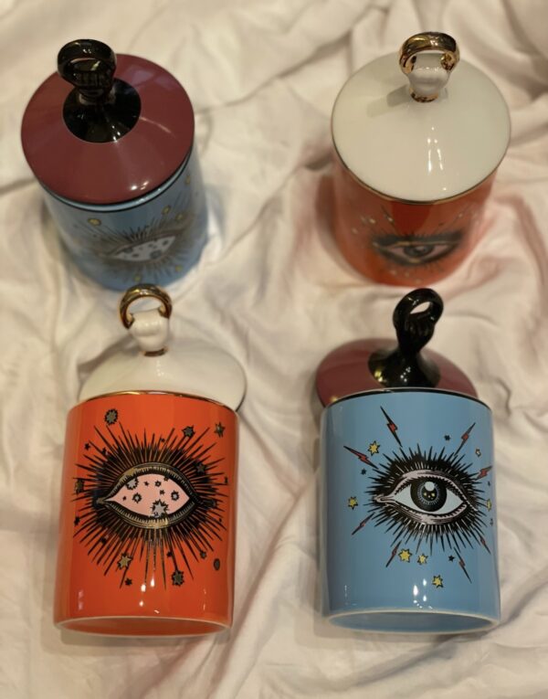 jar ceramic natural soy candle starry eyed διακοσμητικό φυτικό κερί βαζάκι κεραμικό μάτι