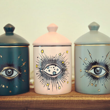 jar ceramic natural soy candle starry eyed διακοσμητικό φυτικό κερί βαζάκι κεραμικό μάτι