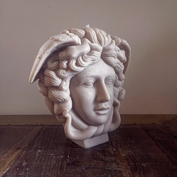 natural soy decorative candle greek mythology Medusa φυτικό κερί σόγια μυθολογία μέδουσα