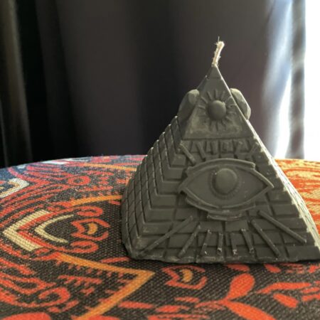 natural soy decorative candle Mystique pyramid third eye φυτικό κερί σόγια μυστήριο πυραμίδα τρίτο μάτι