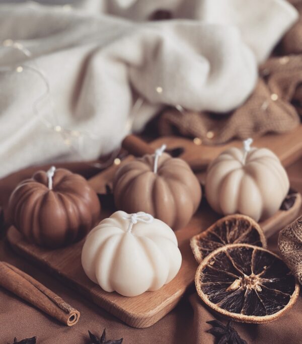 natural soy candle halloween Pumpkin φυτικό κερί διακοσμητικά κολοκύθες