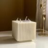 natural soy decorative candle cube φυτικό κερί σόγια κύβος