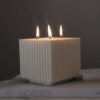natural soy decorative candle cube φυτικό κερί σόγια κύβος