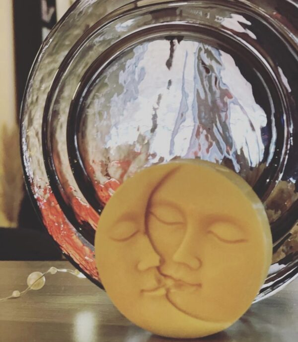 natural decorative soy candle Sun & Moon φυτικό κερί σόγια ήλιος φεγγάρι