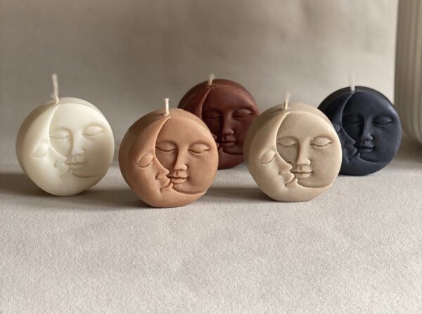 natural decorative soy candle Sun & Moon φυτικό κερί σόγια ήλιος φεγγάρι