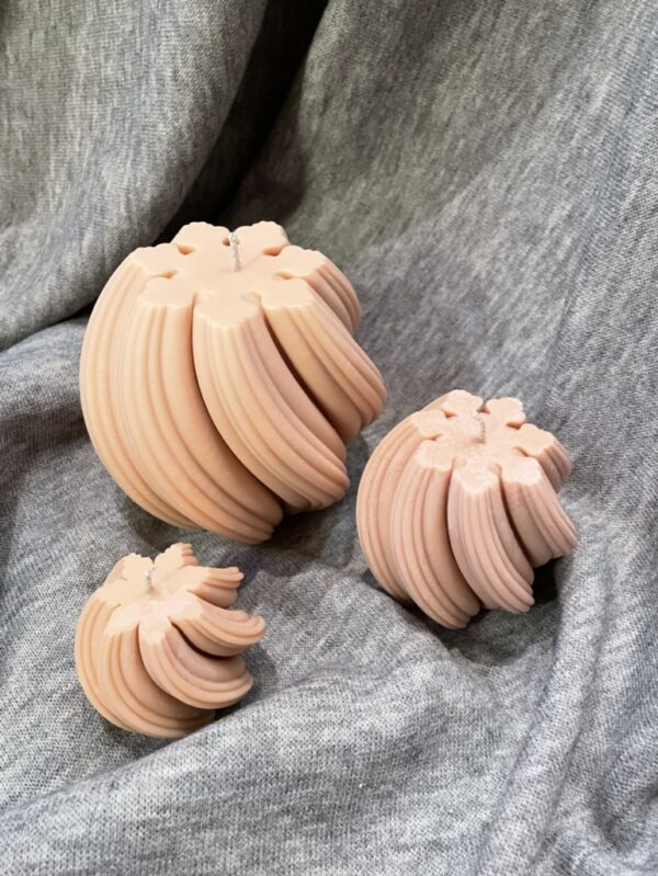 natural decorative soy candle Swirl φυτικό κερί σόγια