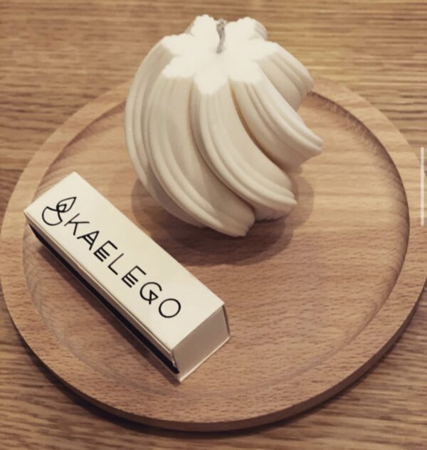 natural decorative soy candle Swirl φυτικό κερί σόγια