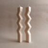 natural soy decorative candle zig zag φυτικό κερί σόγια