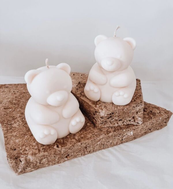 natural soy decorative candle bear φυτικό κερί σόγια αρκουδάκι