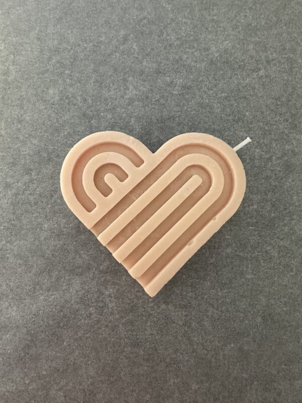 natural soy decorative candle heart φυτικό κερί σόγια καρδιά