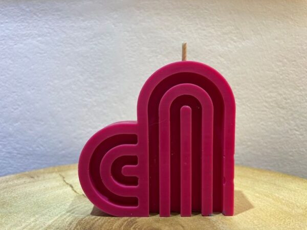 natural soy candle Heart φυτικό κερί σόγια καρδιά