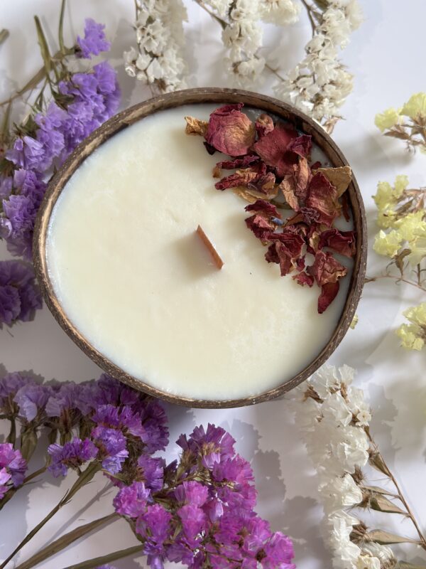 natural soy decorative candle Coconut φυτικό κερί σόγια καρύδα