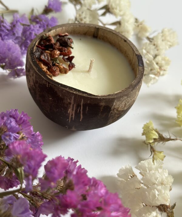 natural soy decorative candle Coconut φυτικό κερί σόγια καρύδα