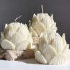 natural soy decorative candle flower Lotus φυτικό κερί σόγια λωτός λουλούδι