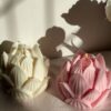 natural soy decorative candle flower Lotus φυτικό κερί σόγια λωτός λουλούδι