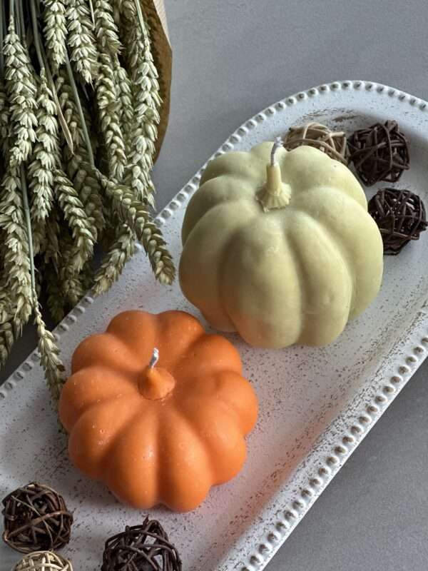natural soy candle halloween Pumpkin φυτικό κερί διακοσμητικά κολοκύθες