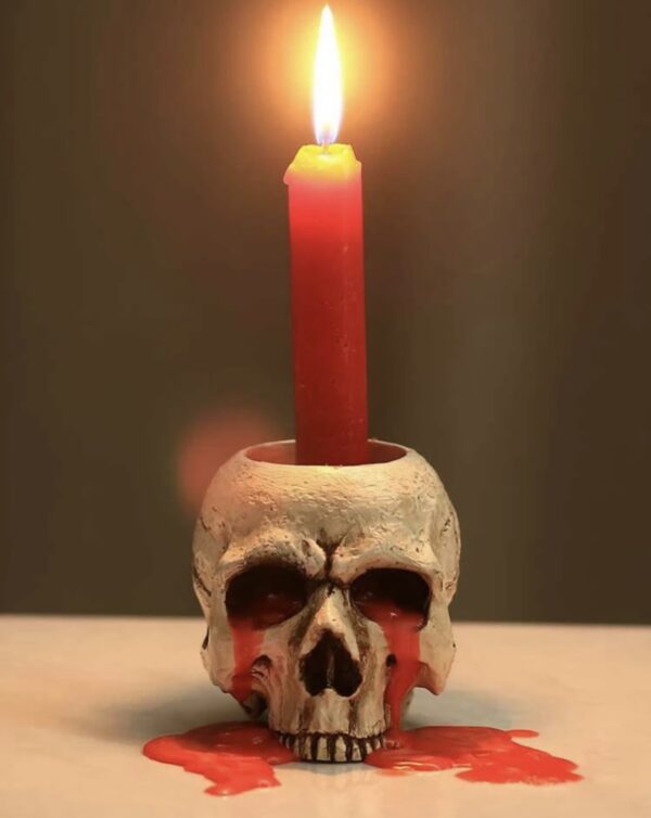 natural soy candle halloween skull φυτικό κερί διακοσμητικά