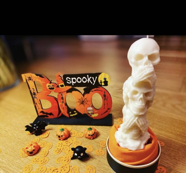 natural soy candle halloween skeleton φυτικό κερί διακοσμητικά