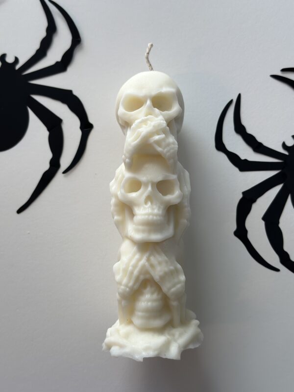 natural soy candle halloween skeleton φυτικό κερί διακοσμητικά