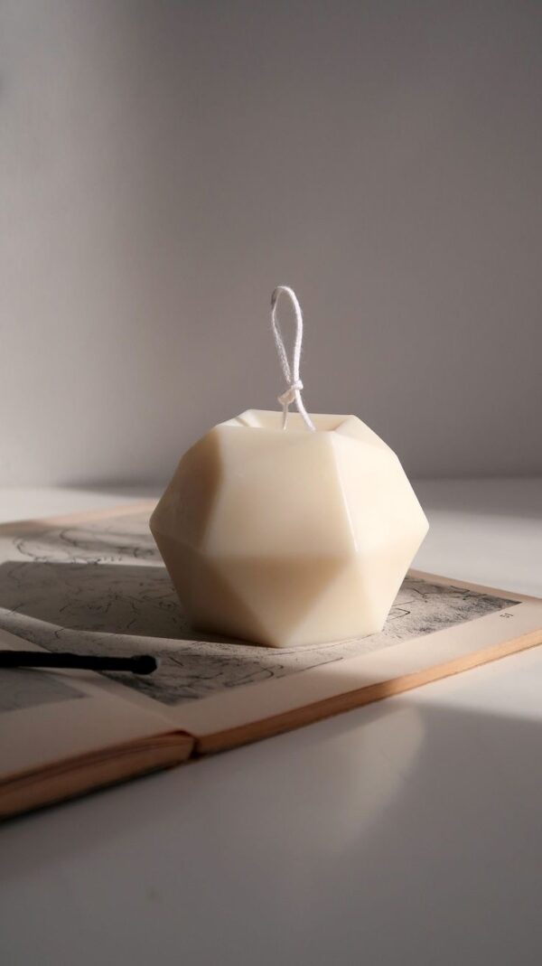 natural soy decorative candle Diamond φυτικό κερί διακοσμητικό σόγια