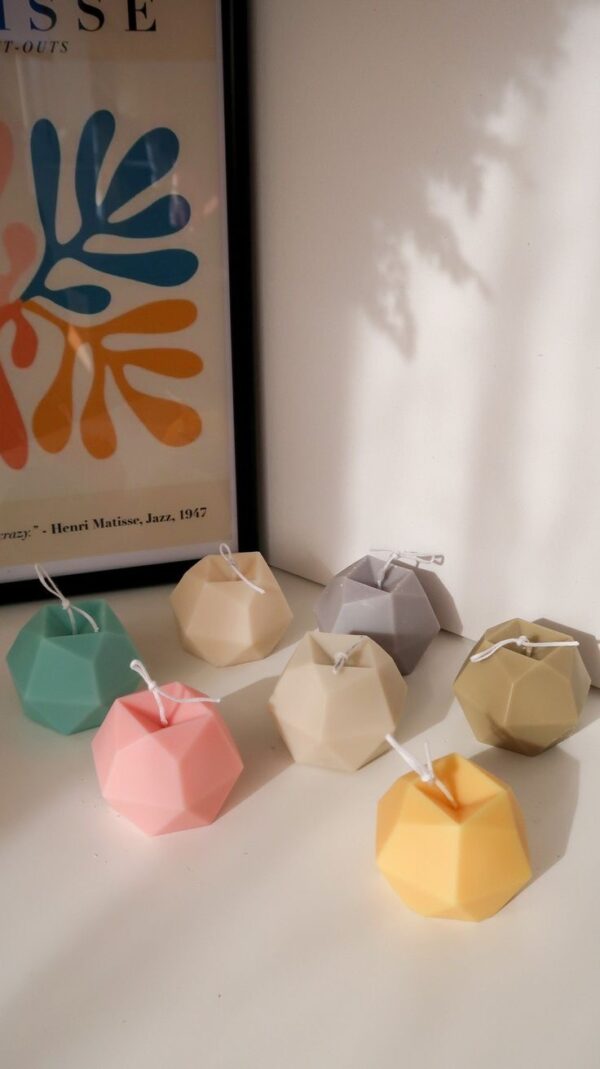 natural soy decorative candle Diamond φυτικό κερί διακοσμητικό σόγια