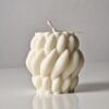 natural soy decorative candle fluffy swirl φυτικό κερί διακοσμητικό σόγια