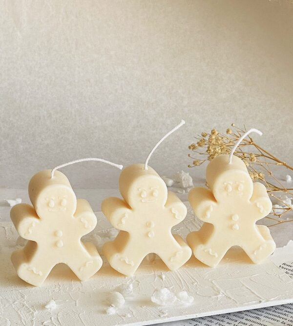 decorative natural soy candle gingerbread cookies φυτικά κεριά διακοσμητικά