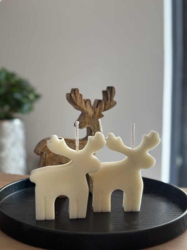 natural soy candle Christmas deer φυτικό κερί σόγια χριστούγεννα