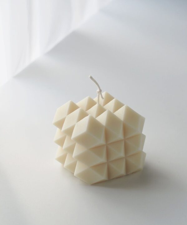 natural soy decorative candle decorative cube φυτικό κερί διακοσμητικό σόγια