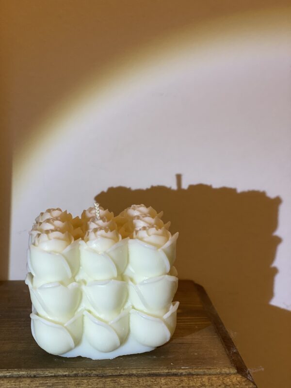 natural soy candle decorative Rose Petals φυτικό κερί σόγια λουλούδι ροδοπέταλα