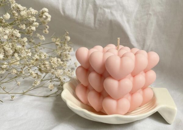 saint valentine's loving natural soy candle hearts love φυτικό κερί σόγια άγιος βαλεντίνος ερωτευμένοι καρδιά