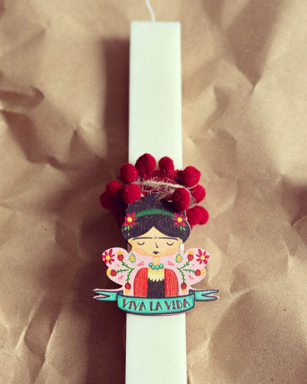 easter natural soy candle frida kahlo πάσχα λαμπάδα φυτικό κερί