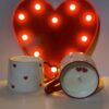 saint valentine's loving mug natural soy candle hearts love φυτικό κερί σόγια κούπα άγιος βαλεντίνος ερωτευμένοι καρδιά