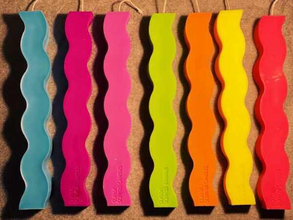 easter natural soy candle wavy fluo neon πασχαλινή λαμπάδα πάσχα φυτικό κερί φλούο