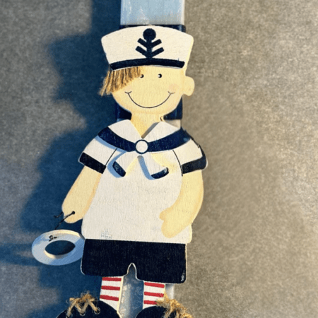 easter soy candle nautical boy πάσχα ναυτάκι αγορίστικη αγόρι λαμπάδα φυτικό κερί