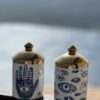 natural soy decorative scented candle evil eye hamsa φυτικό κερί σόγια μάτι χάμσα