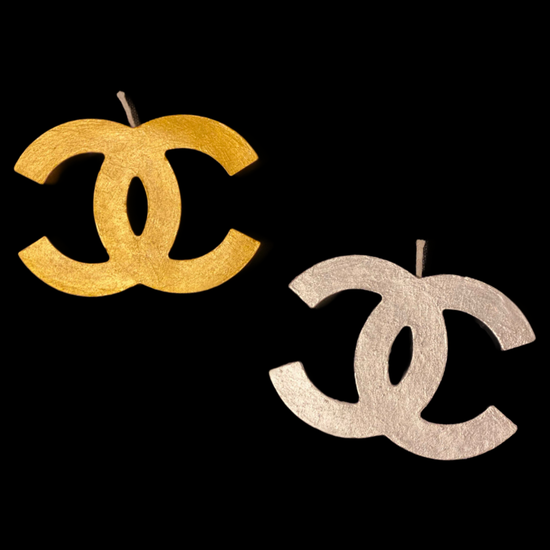 natural soy decorative candle luxury Chanel metallic φυτικό κερί σόγια