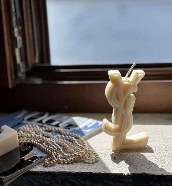 natural soy decorative candle luxury YSL φυτικό κερί σόγια