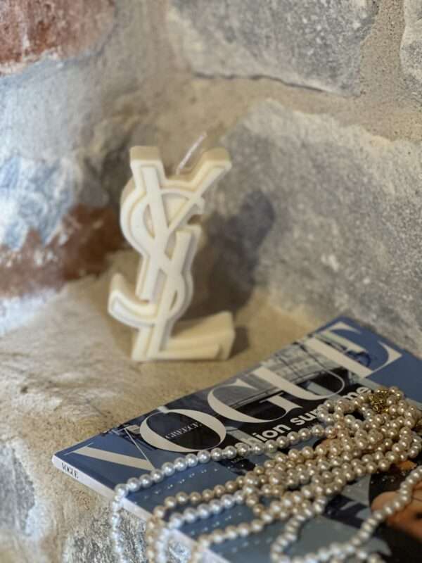 natural soy decorative candle luxury YSL φυτικό κερί σόγια